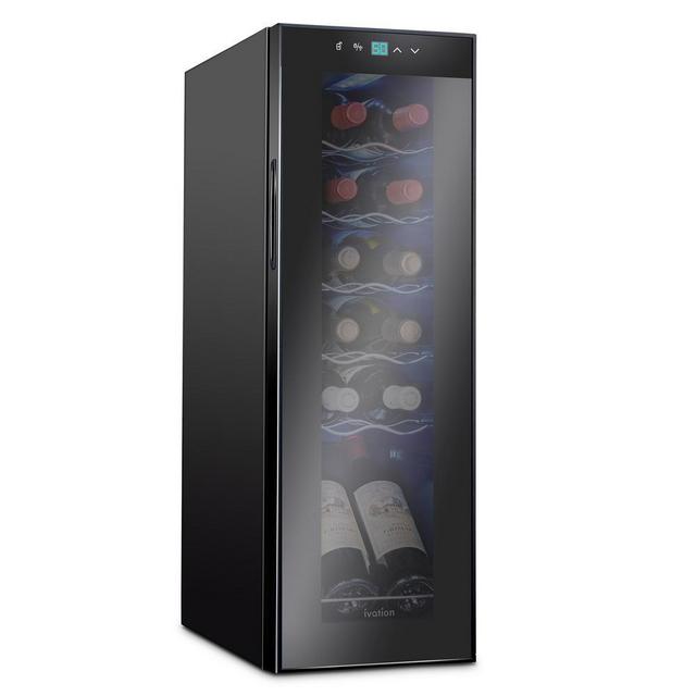 9.9 in. 12-Bottle Compressor Freestanding Wine and Beverage Cooler