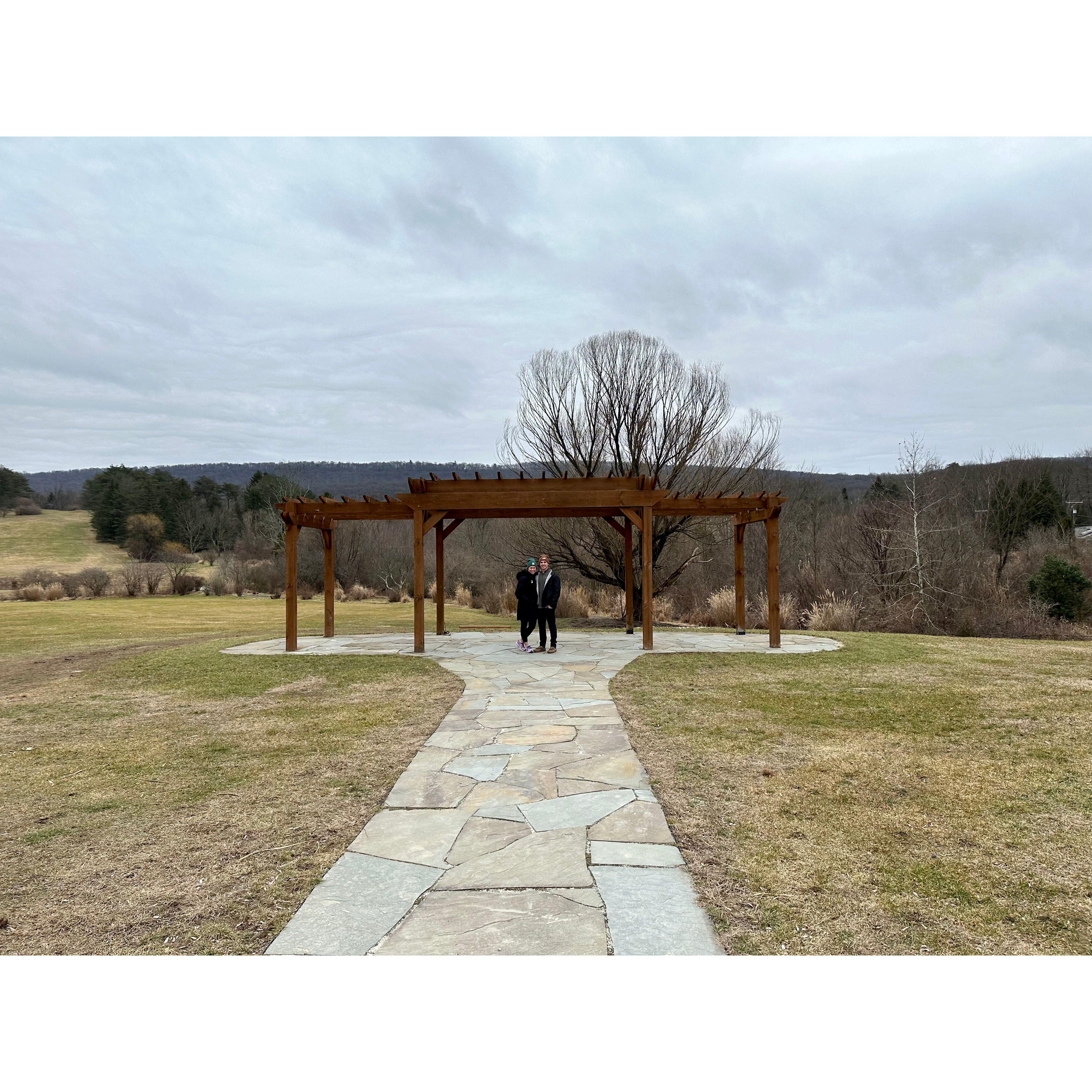 Standing at our wedding venue; weather permitting this will be the ceremony view!