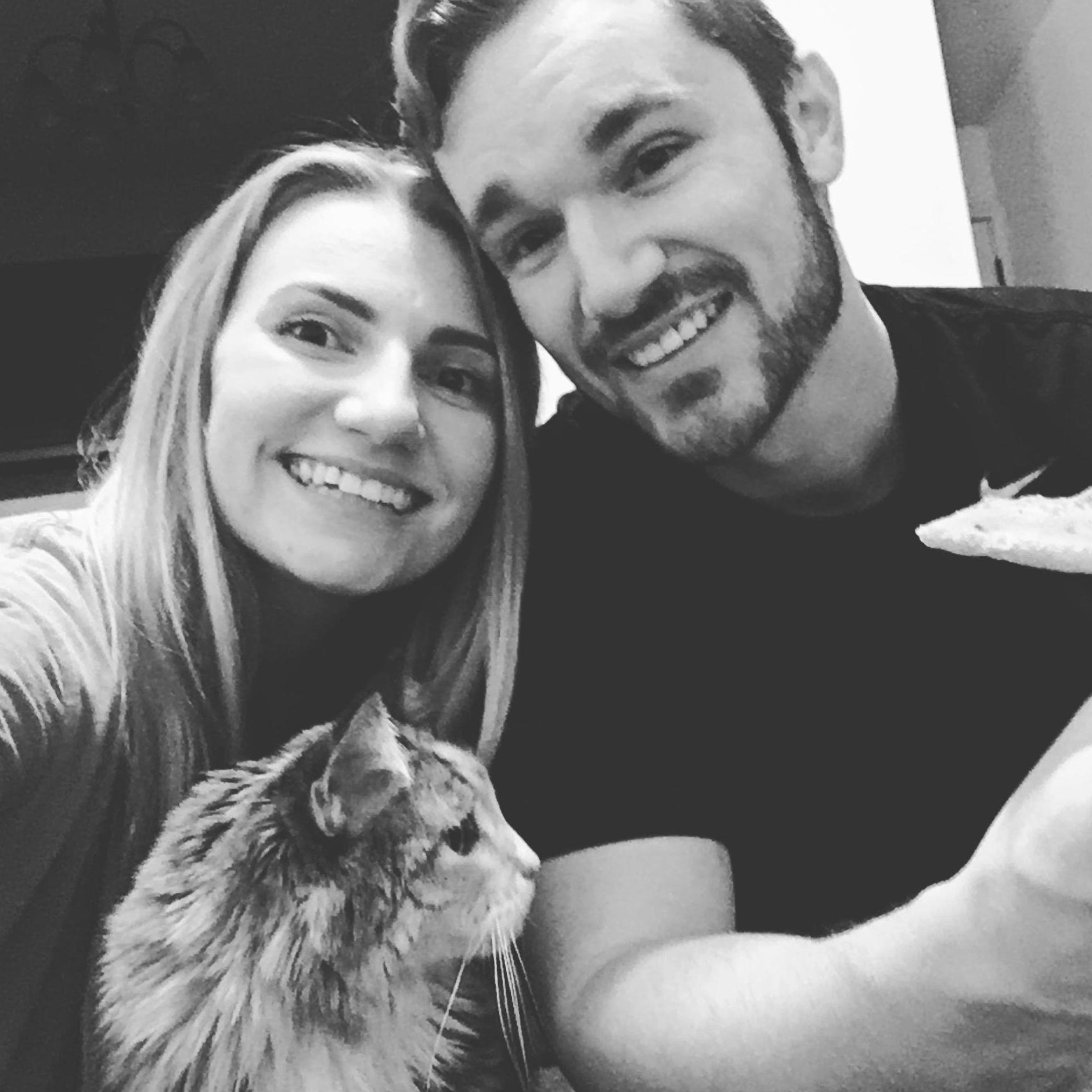 We love our cat and pizza!