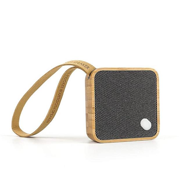 Gingko Mi Square Pocket Bluetooth Speaker 3" x 3" Portable Bamboo