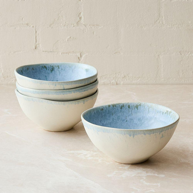 Oyku Stoneware Cereal Bowl, Blue, Set of 4
