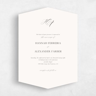 Beige Diamond Wedding Invitation - Brixen Classic