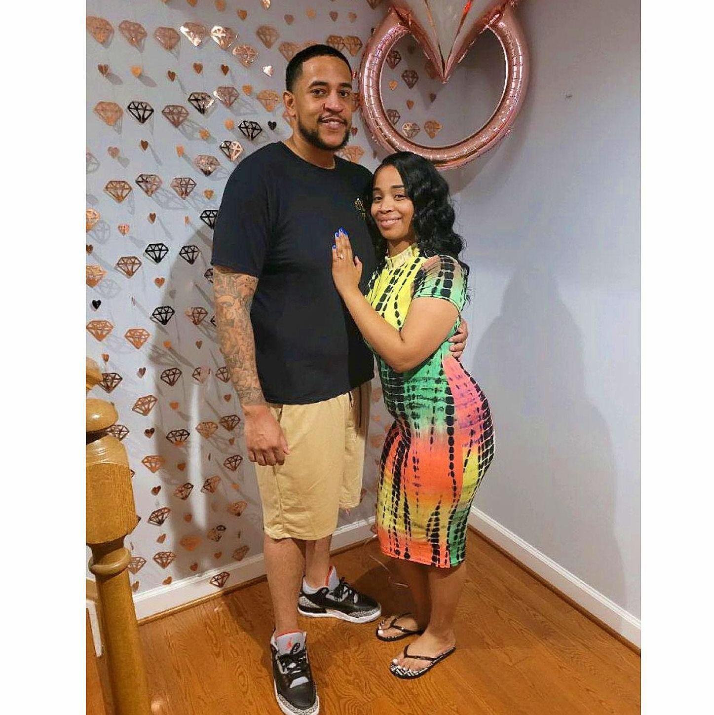 We snapped this picture right after we got engaged.