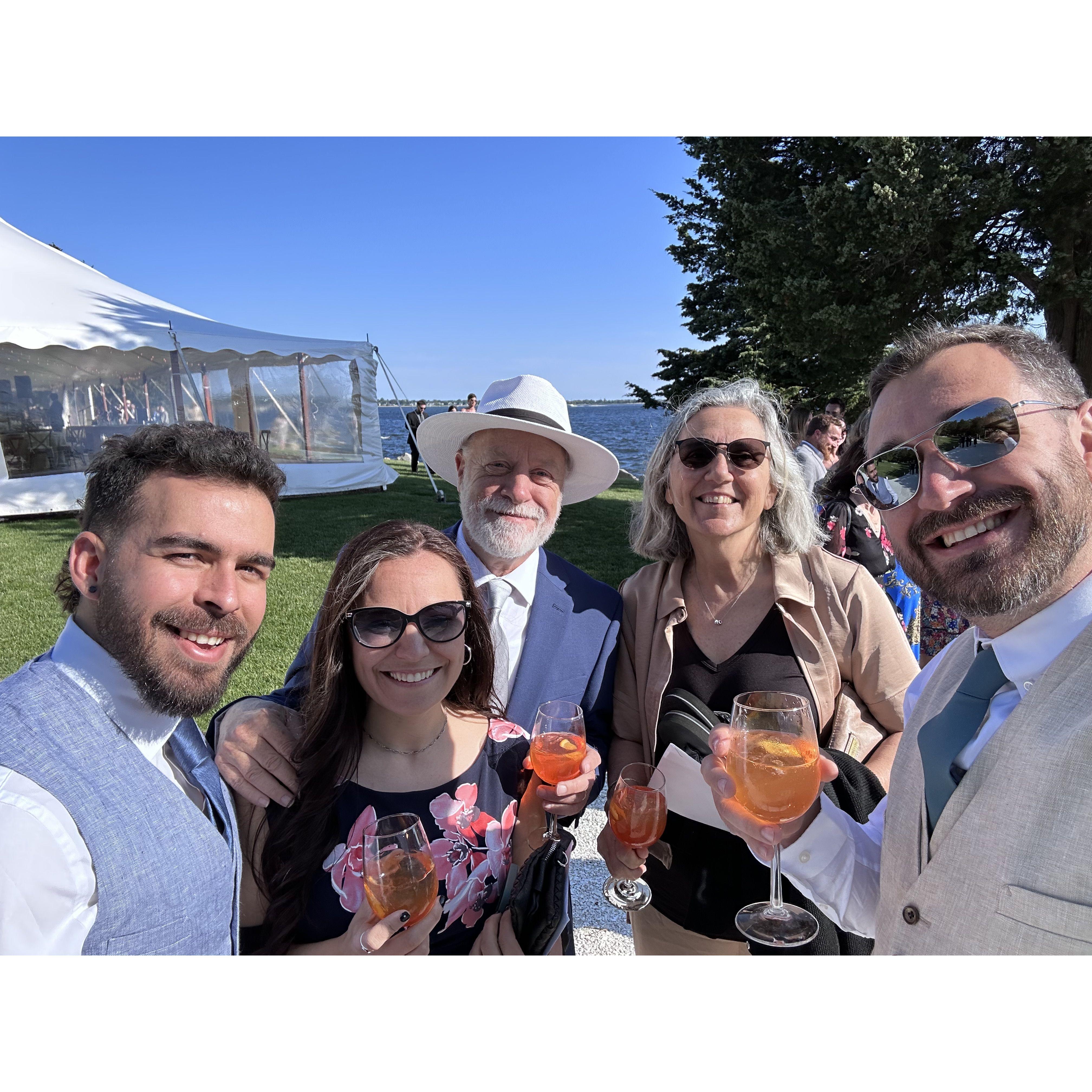 Up in Rhode Island with the family for Hunter's wedding