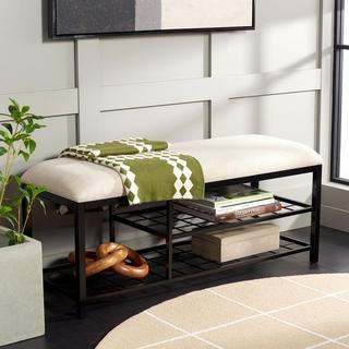 Milligan Open Shelf Bench with Cushion
