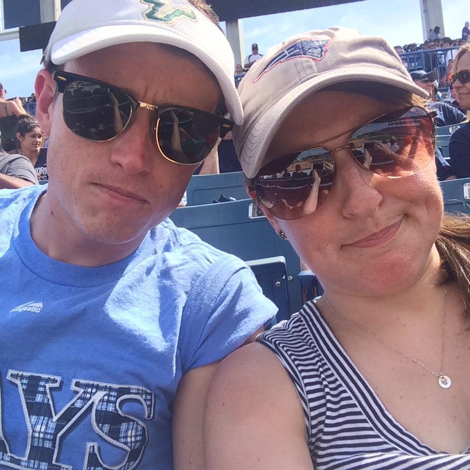Christine's first Yankee's spring training game - not impressed. But it did give us Dad's epic comment on Facebook: "Who is this guy?"