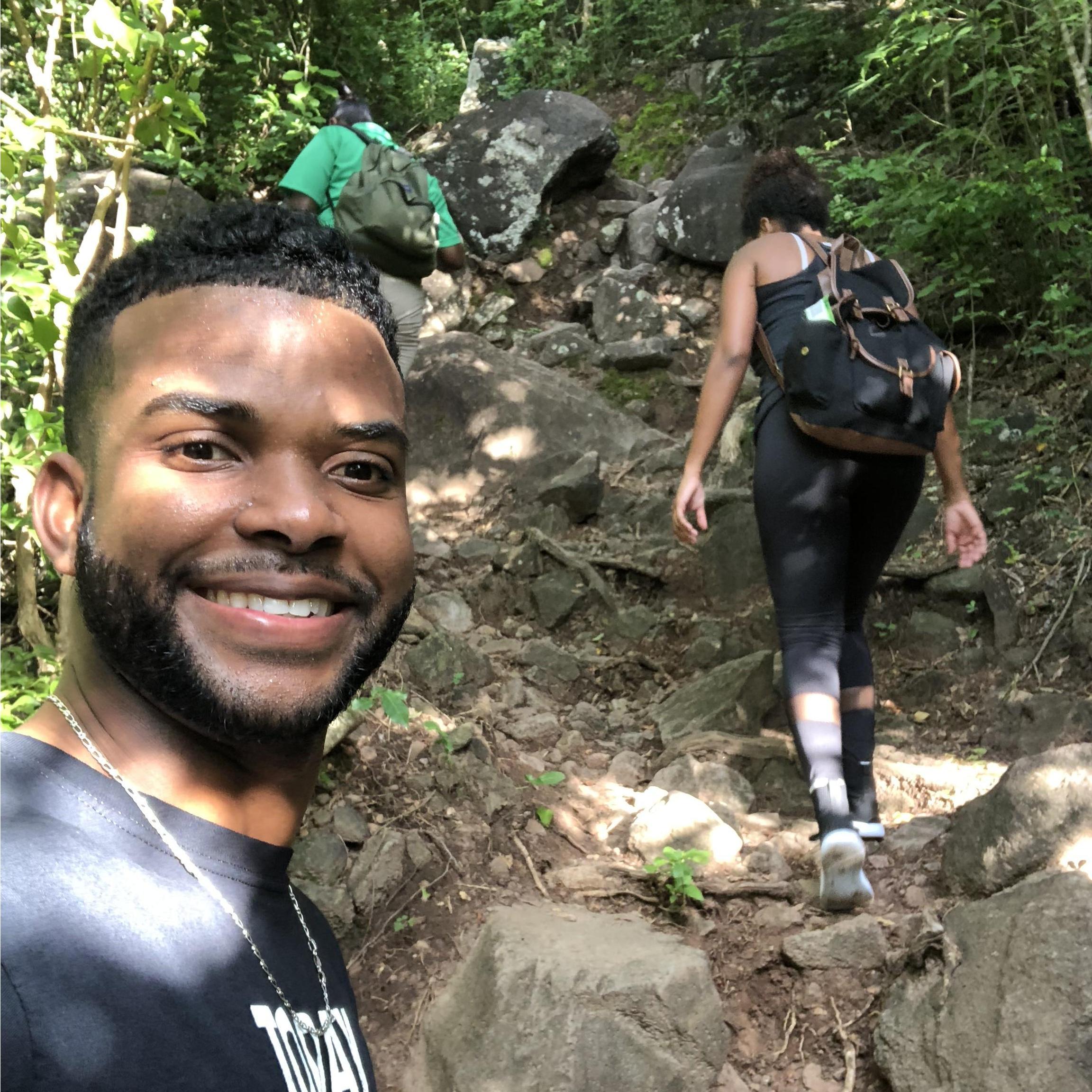 Hiking the Pitons. St. Lucia