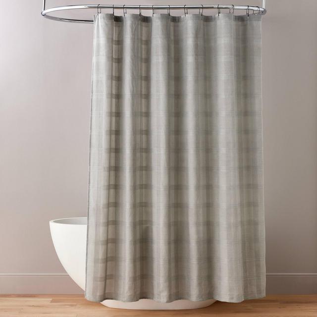 Washed Square Shower Curtain Gray - Hearth & Hand™ with Magnolia