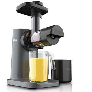 Ninja NeverClog Cold Press Juicer | Powerful Electric Slow Masticating Juicer with Pulp Control | XL Capacity | 24 oz. Juice Jug & 36 oz. Pulp Container | Dishwasher Safe | Charcoal | 150W | JC151