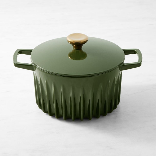 FIREUP Enameled Cast Iron Dutch Oven, 5 1/2-Qt., Green