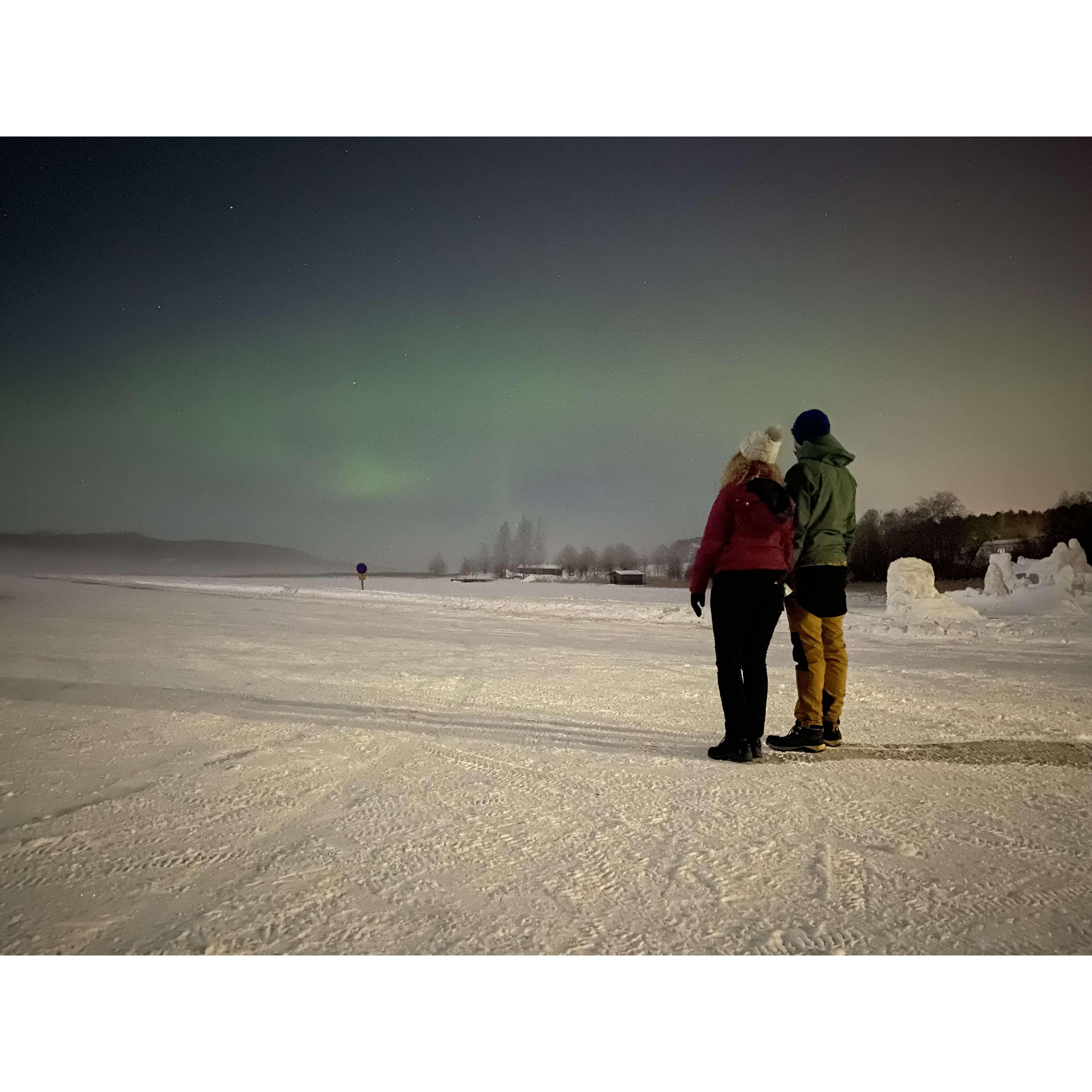 Mesmerized by the northern lights ....