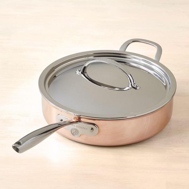 Williams Sonoma Thermo-Clad™ Copper Covered Sauté Pan with Helper Handle, 4 1/2-Qt.