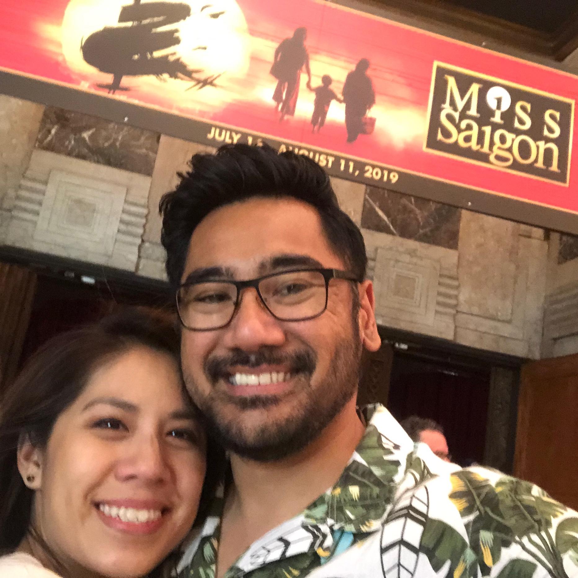 We love a Broadway musical and had season tickets to the Pantages Theater for a couple years. Richard saw his first musical when we met which was Hamilton.