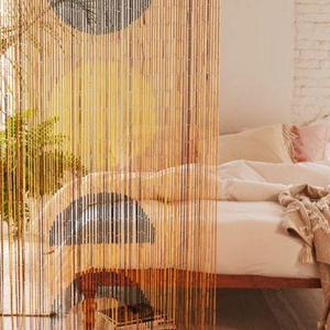 Lunar Phase Bamboo Beaded Curtain