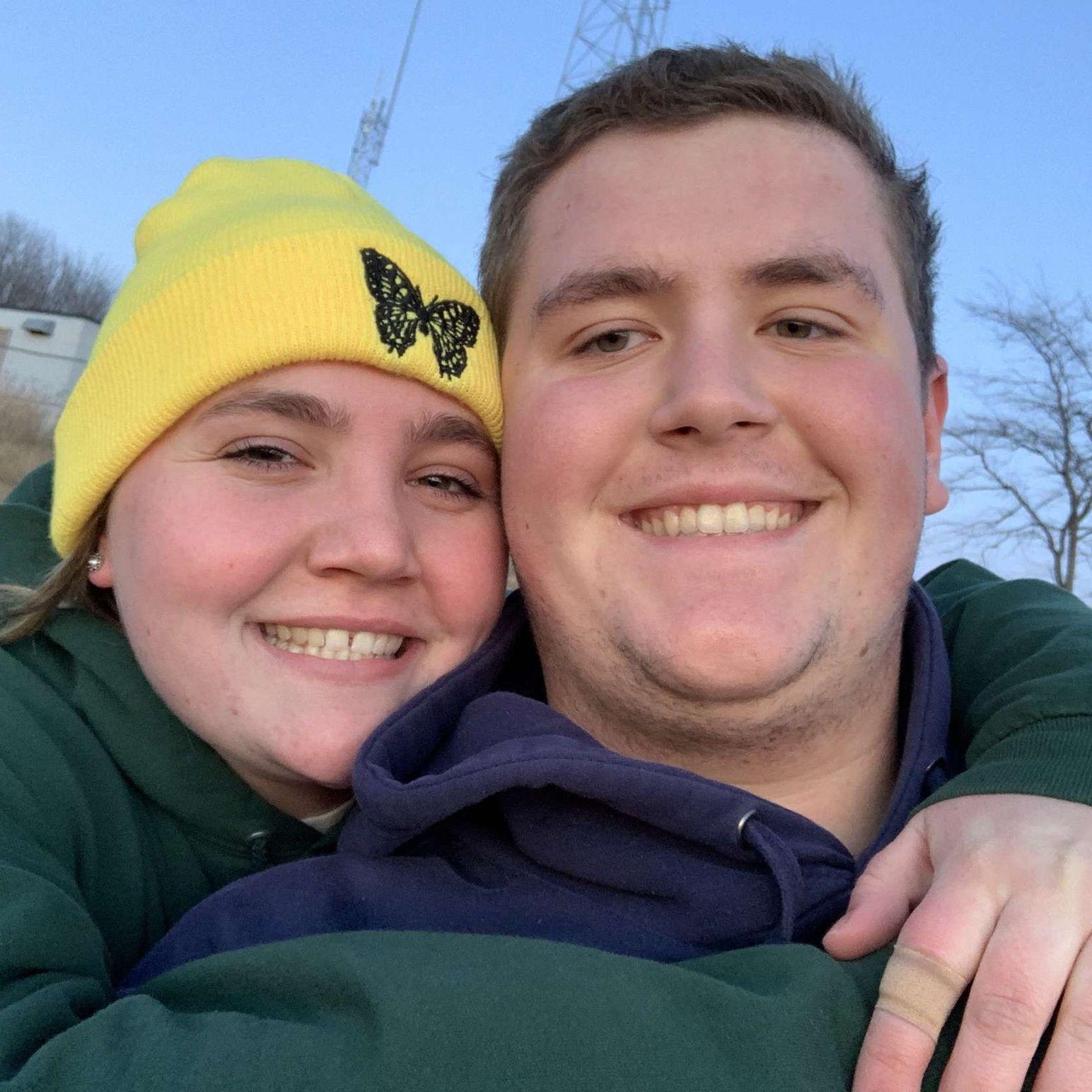 Our first climb to the top of the M together!