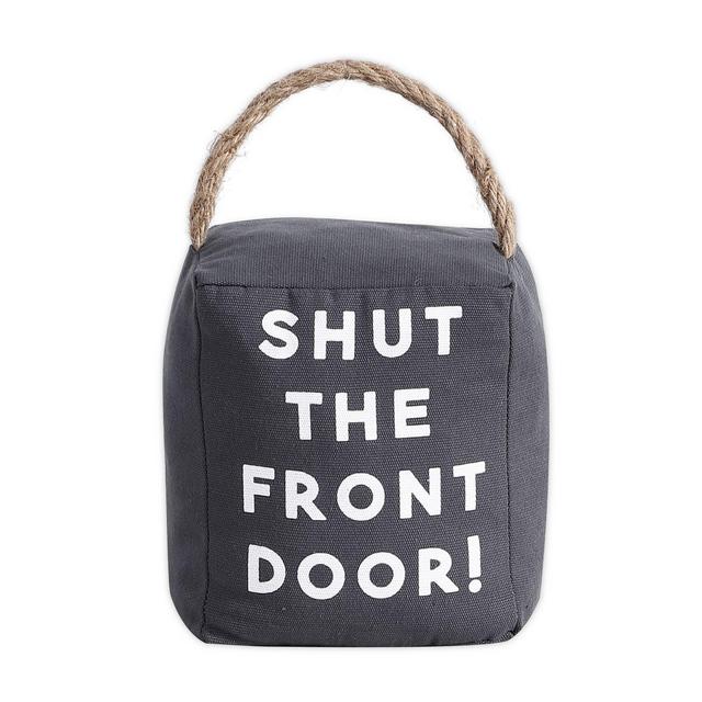 Morgan "Shut the Front Door" Door Stopper in Dark Grey