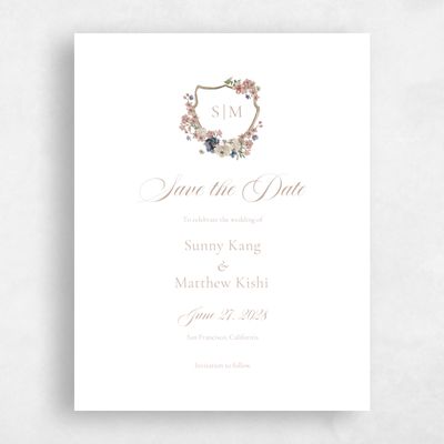 Latte, Brown Wedding Save the Date - Windansea Portrait