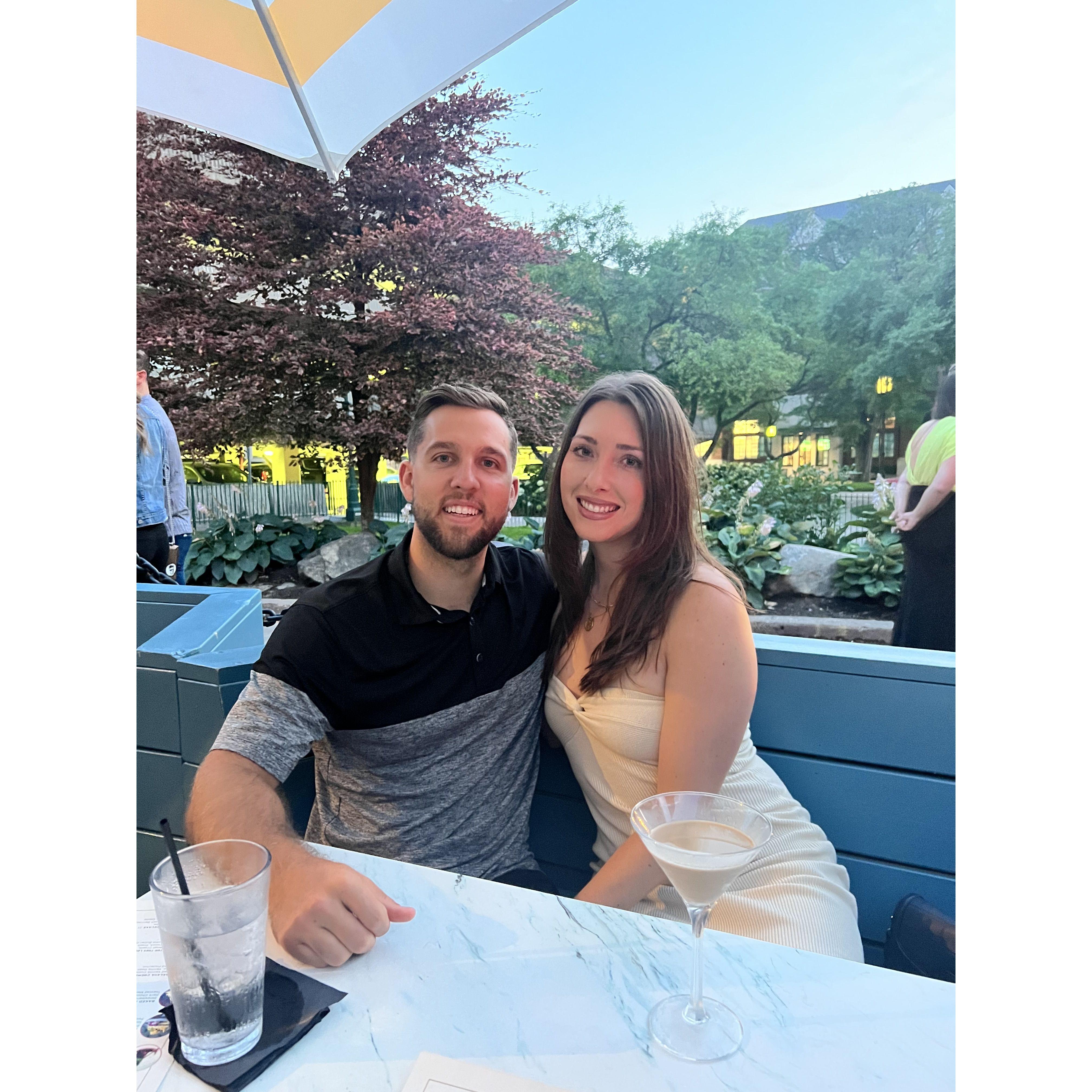 Dessert's with friends at 220 in Birmingham, Michigan.