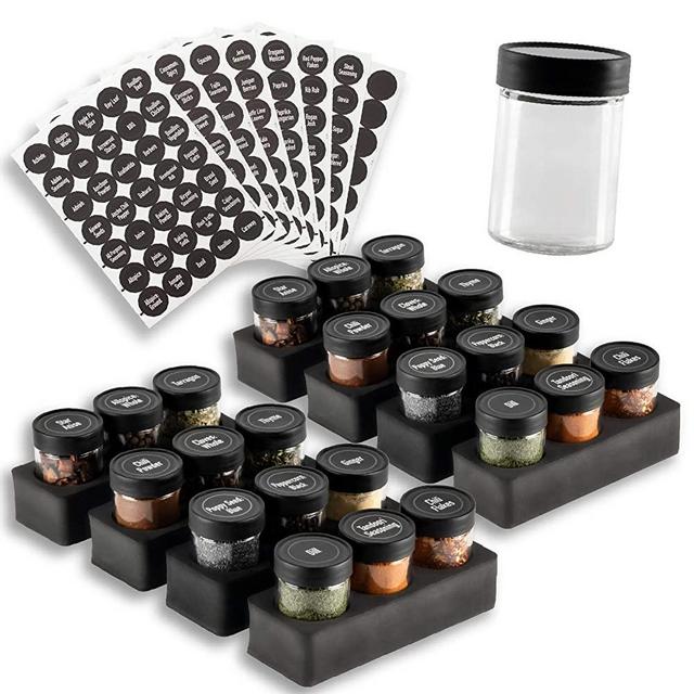 AllSpice InDrawer Spice Rack (24 Jar with Labels)