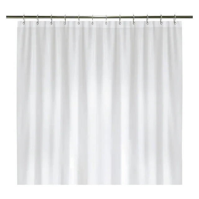 LiBa Super Premium 10G PEVA Bathroom Shower Curtain Liner - Waterproof, Non-Toxic, Extra Thick Plastic with Rustproof Grommets - 72" W x 72" H White
