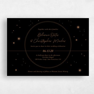 Black Wedding Invitation - Splendor Landscape