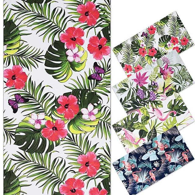 Genovega Microfiber Beach Towel Oversize Clearance, Extra Large 74"x36", Tropical Hawaiian Fast Quick Dry,Cool Travel Pool Towel, Ideal Gift for Women Men, Mom Dad, Best Friend Boyfriend Girlfriend