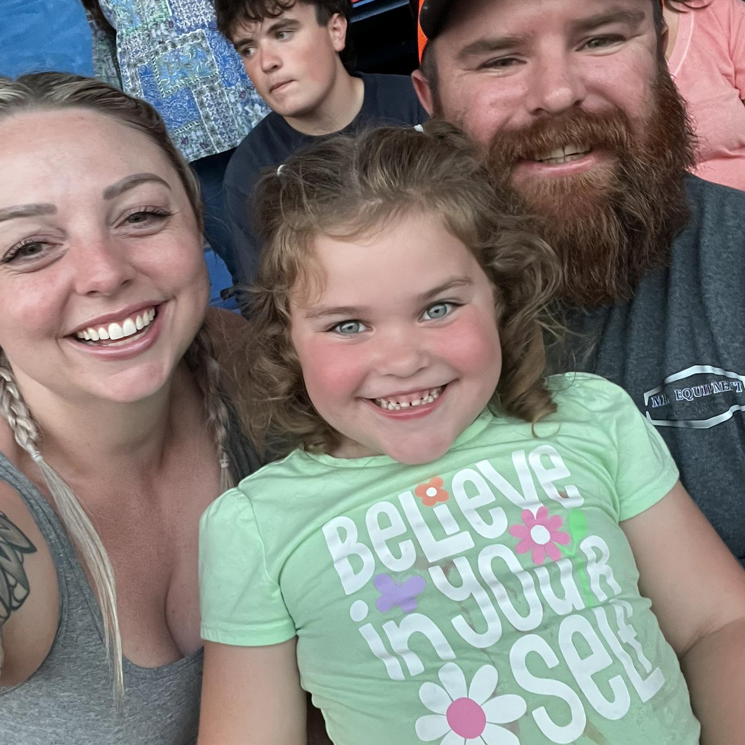 We took McKenna to the Evergreen Speedway for the races and Demo Derby