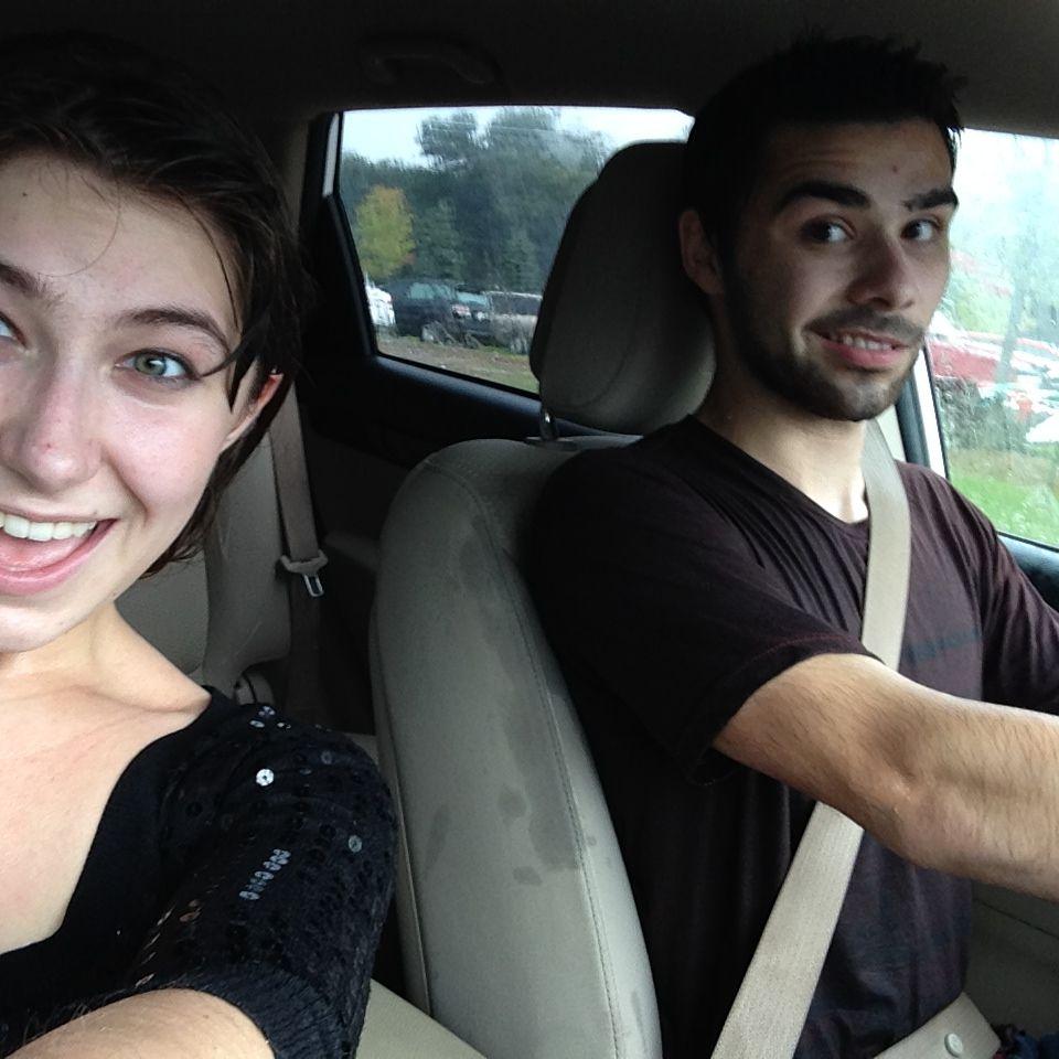 Got caught in the rain while apple-picking