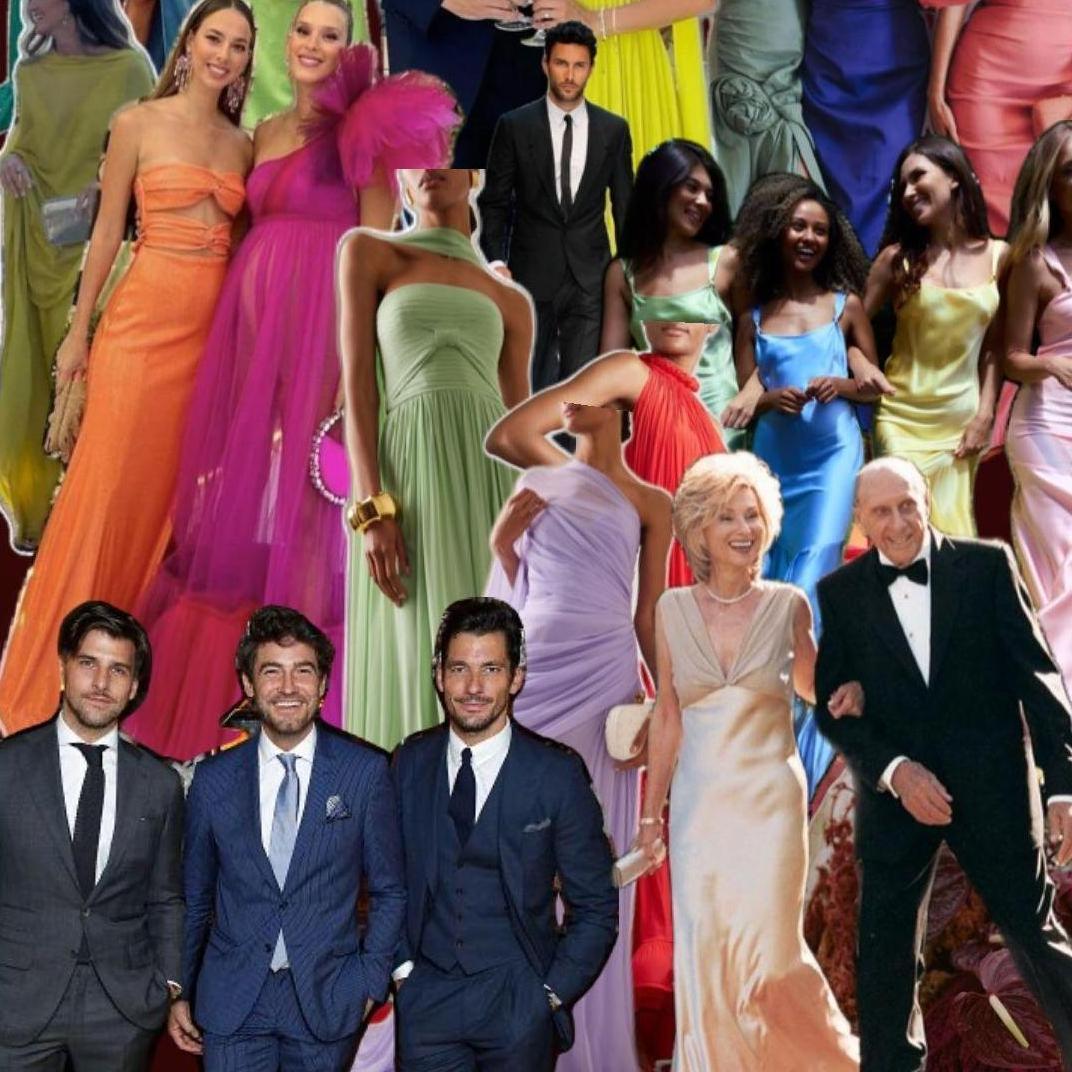 WEDDING DAY:
Black Tie, But Make it Colourful!