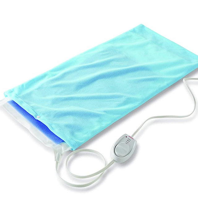 Sunbeam Heating Pad for Pain Relief | XL King Size UltraHeat, 3 Heat Settings with Moist Heat | Light Blue, 12-Inch x 24-Inch
