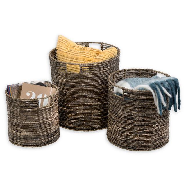 Honey-Can-Do® Coastal 3-Piece Woven Nesting Storage Bins Set in Natural