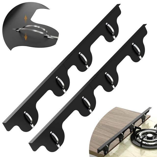 Stove Gap Covers - 304 Stainless Steel Oven Side Gap Filler, 2 Pack Stove Gap Filler Retractable Length 13.8" to 27.5", Spring Clip Design Fitting Gap Strong Guard Between Stove Top & Counter