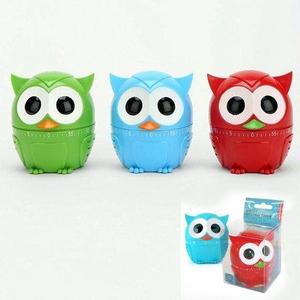 1 Kikkerland Timer Kitchen Owlet 60 Min Cooking Mechanical Tool Count Down Alarm