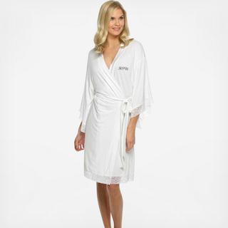 Personalized Jersey Lace Robe