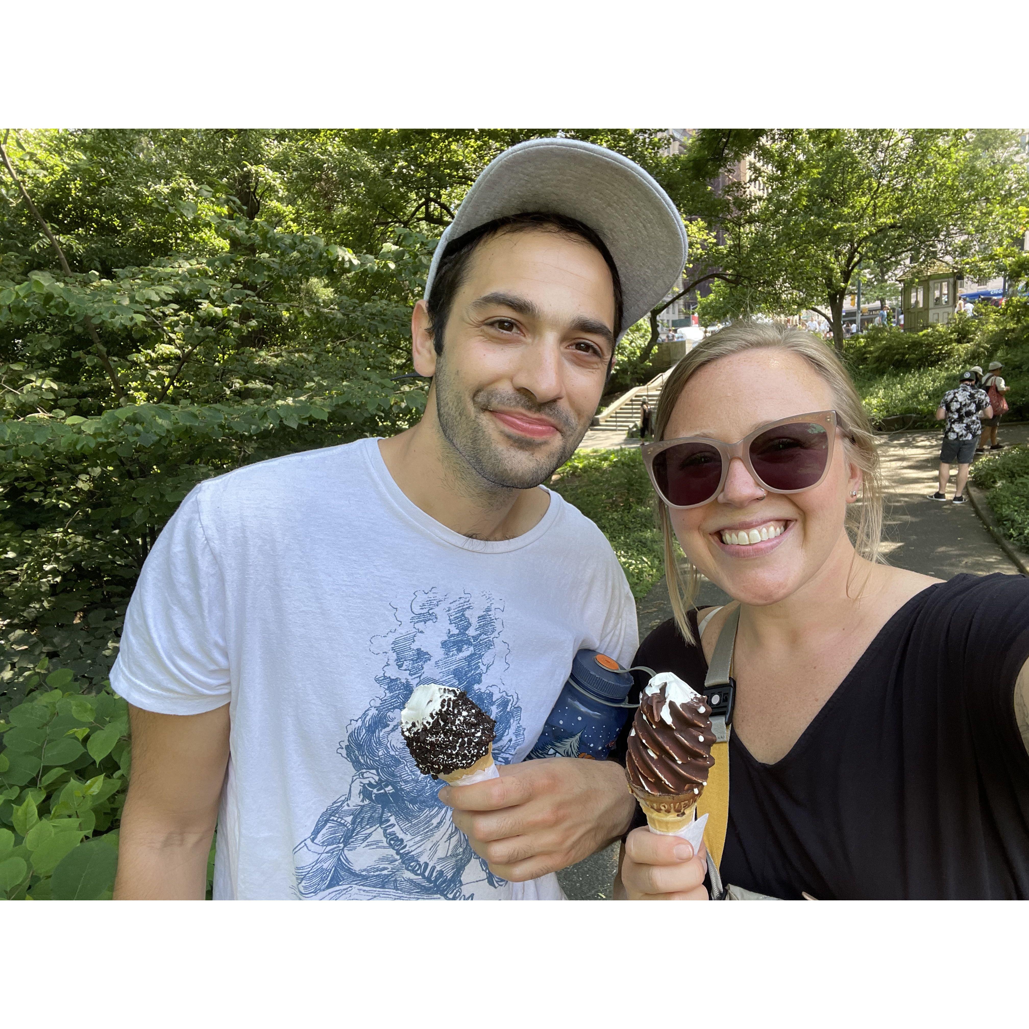 Bobby and Annie go to Central Park and eat ice cream! July 2022.