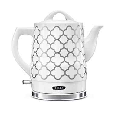 BELLA 14745 Electric Tea Kettle, 1.5 LITER, Silver Tile