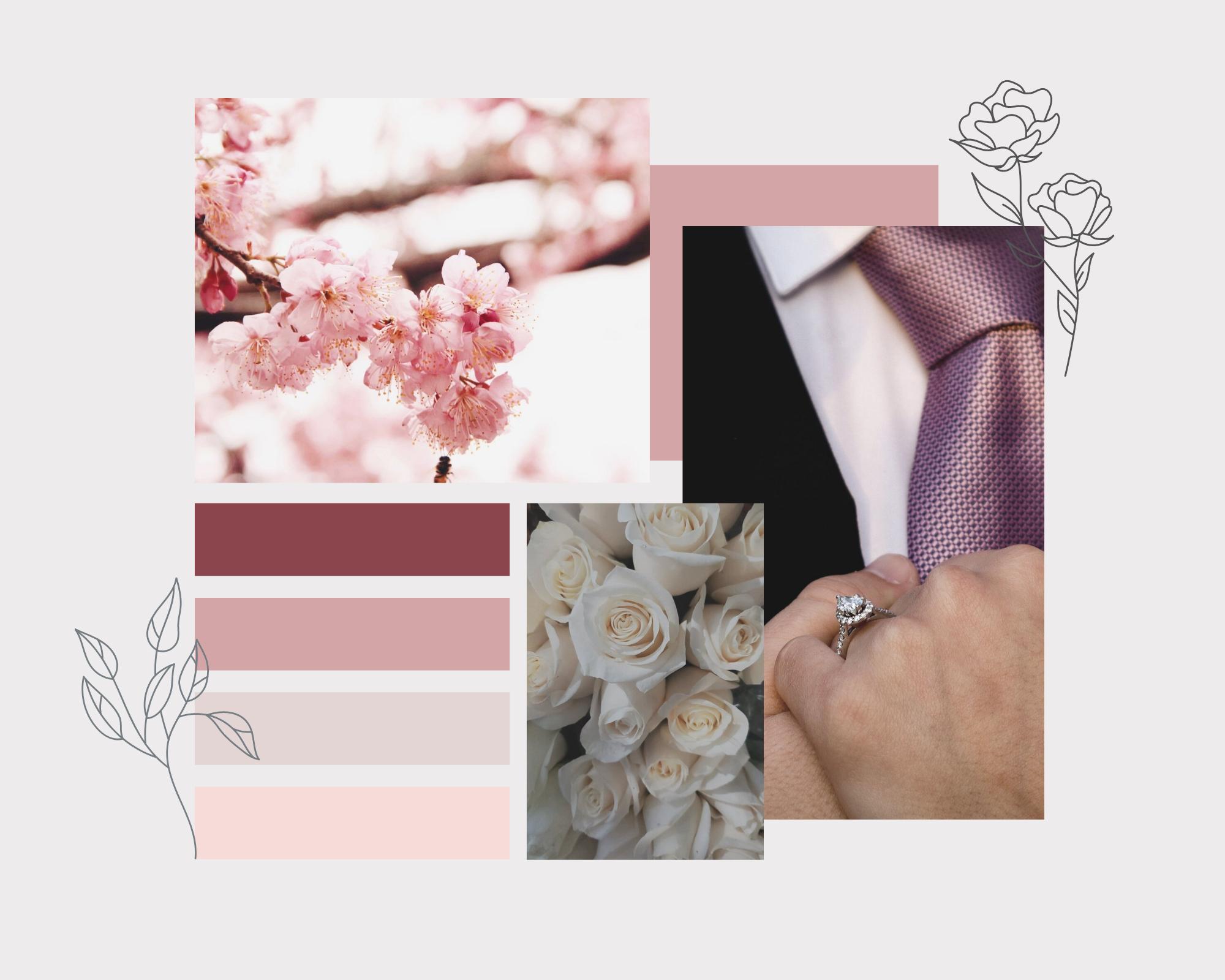 Here’s the mood board for our wedding! Do you know what you’re wearing yet? 👀