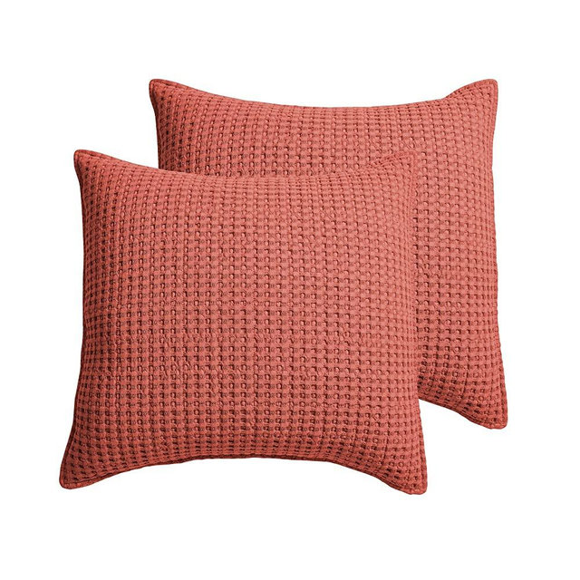 Levtex home - Mills Waffle - Euro Sham (Set of Two) - Adobe - Sham Size (26 x 26in.)