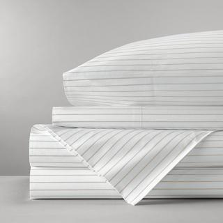 Percale Simple Stripe 4-Piece Organic Sheet Set