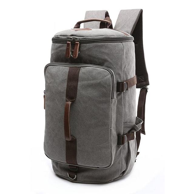 BAOSHA Canvas Weekender Travel Duffel Backpack Hybrid Hiking Rucksack Laptop Backpack for Outdoor Sports Gym HB-26
