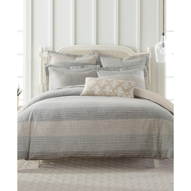 Levtex Home Sand Stripes Textured 3-Pc. Duvet Cover Set, Queen