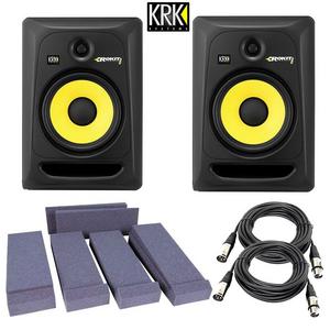 KRK RP8G3-NA Rokit 8 Generation 3 Powered Studio Monitor + Free Talent Insolation PAD and PSC XLR Cables