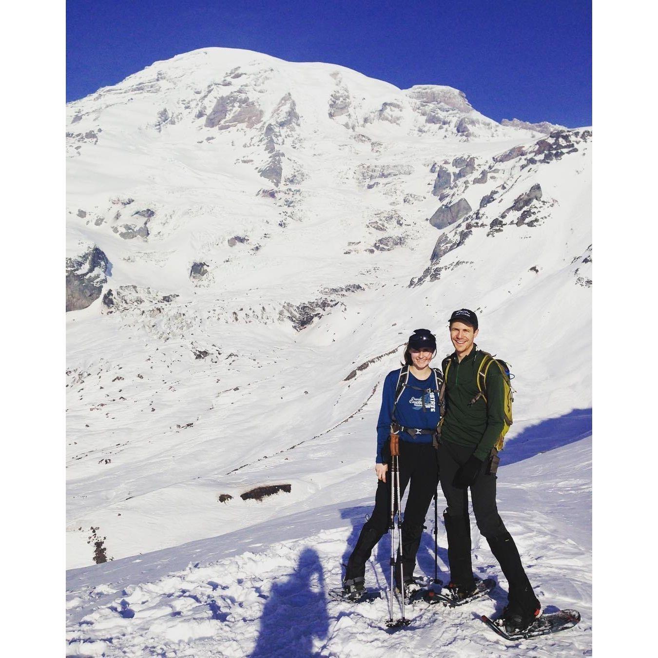 Snowshoeing atop Mt. Rainier (2017)
