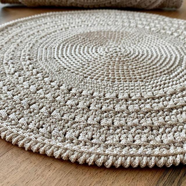 Beige Placemat Set, Round Placemat Set, Handmade Farmhouse Placemat, Everyday Crochet Placemat, Table Setting, Modern Tablemats