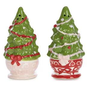 Southern Living Sweet Christmas Collection Pink Tree Salt & Pepper Set | Dillard's