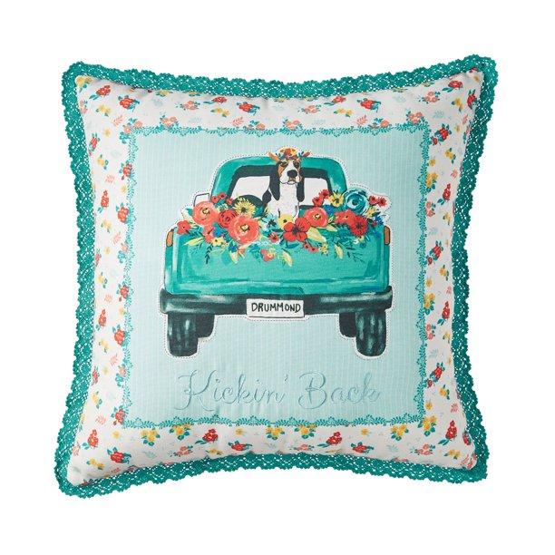 The Pioneer Woman Kickin Back Outdoor Pillow, 20" x 20"