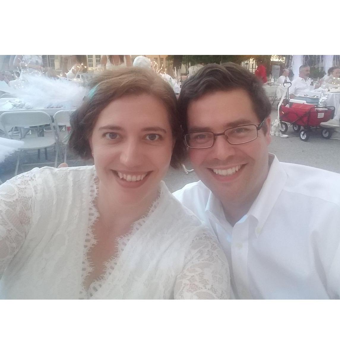 Enjoying a wonderful evening at Dreyfoos in White.