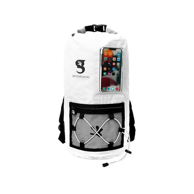 geckobrands Hydroner 20L Waterproof Dry Bag Backpack - Lightweight Travel Bag with Clear Phone Pouch for Outdoor Activities.