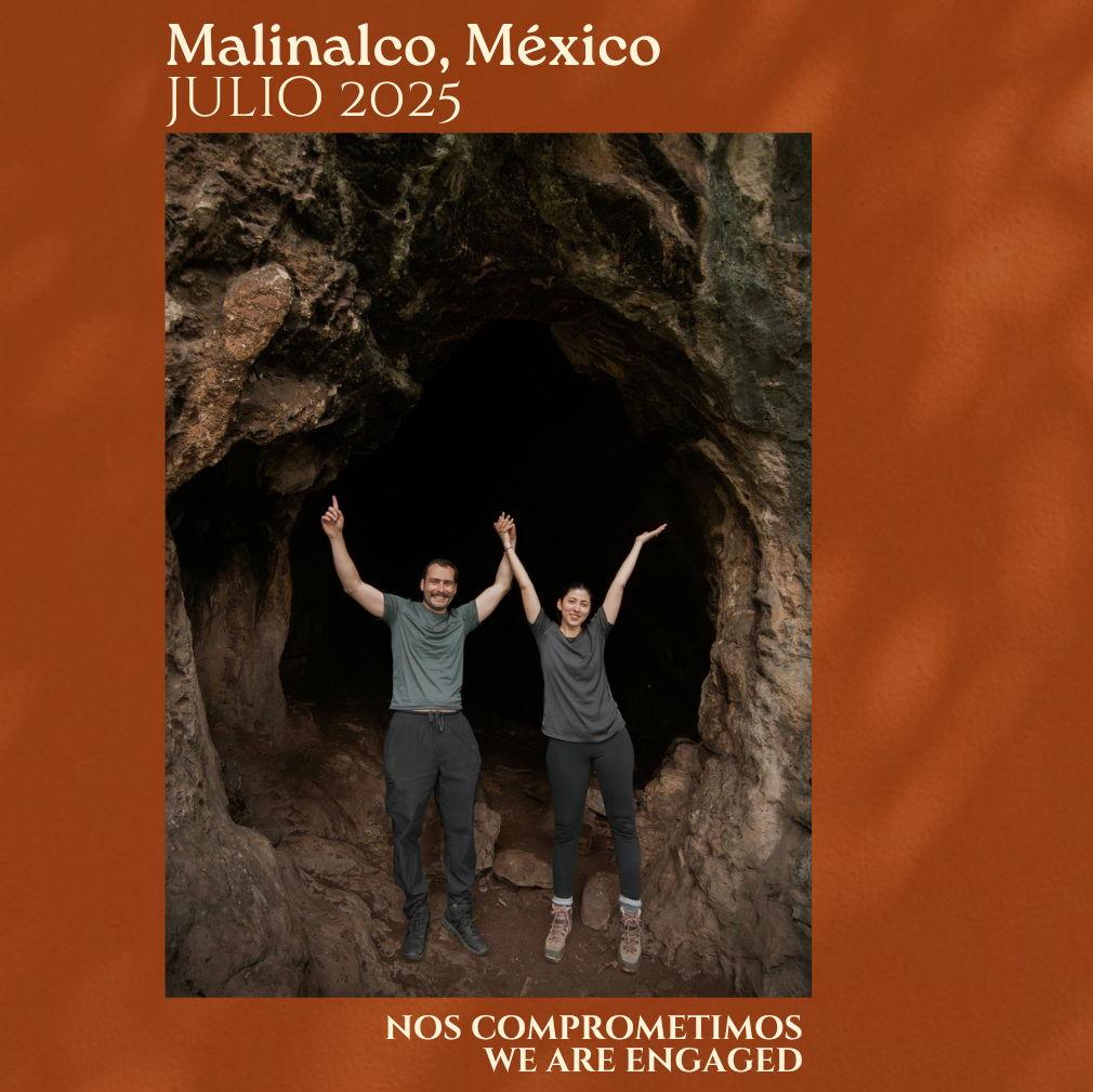 Nos comprometimos en la Cueva de Chiquicasco. En nuestro lugar favorito: Malinalco.