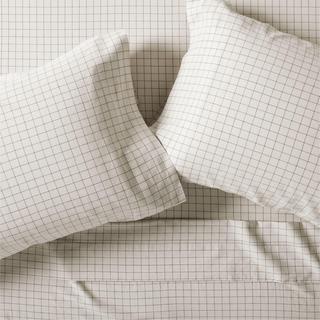 Organic Cotton Grid 4-Piece Sheet Set